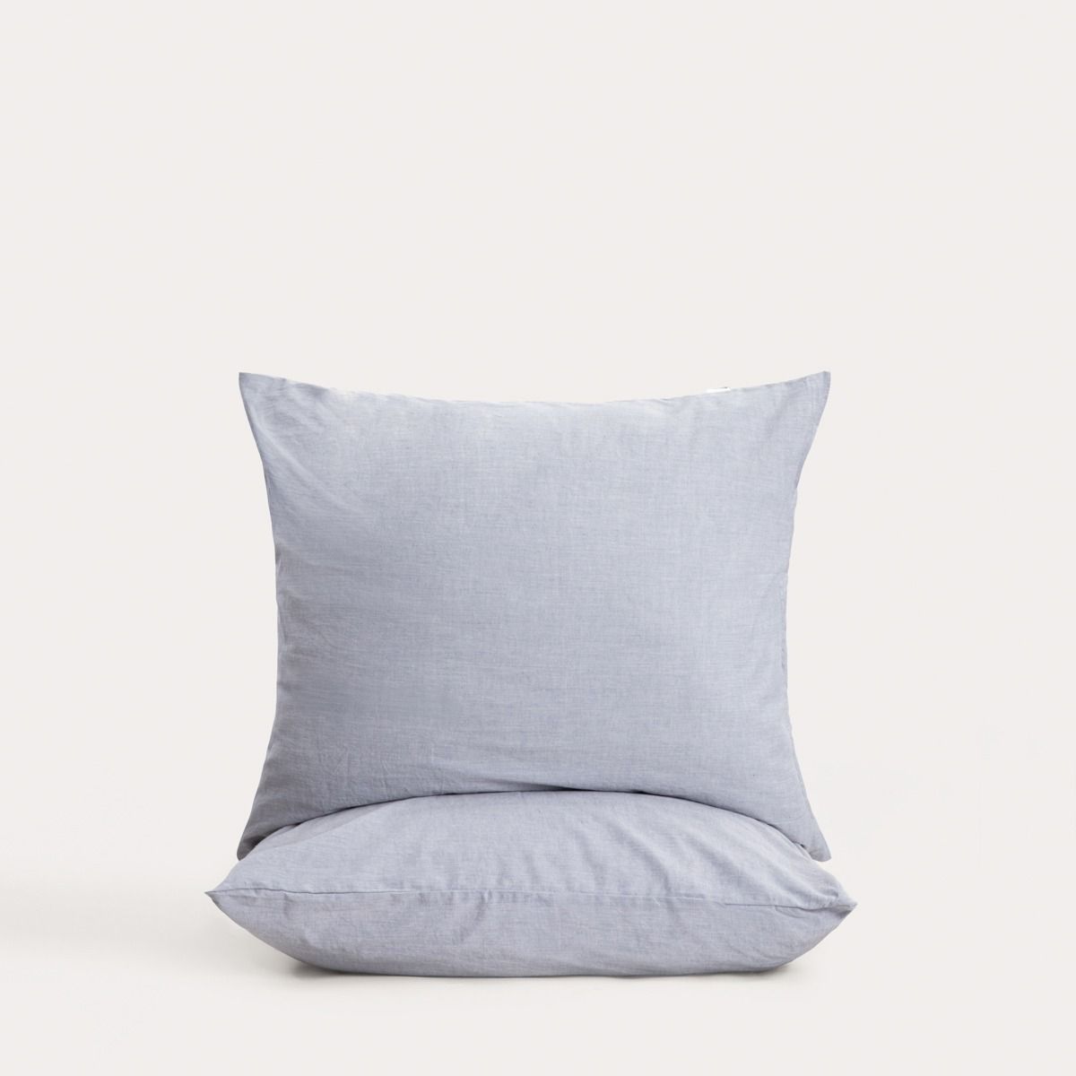 Zestaw dwóch poszewek GOSSY bawełnianych z barwionych nici niebieskich 2*50x60 cm