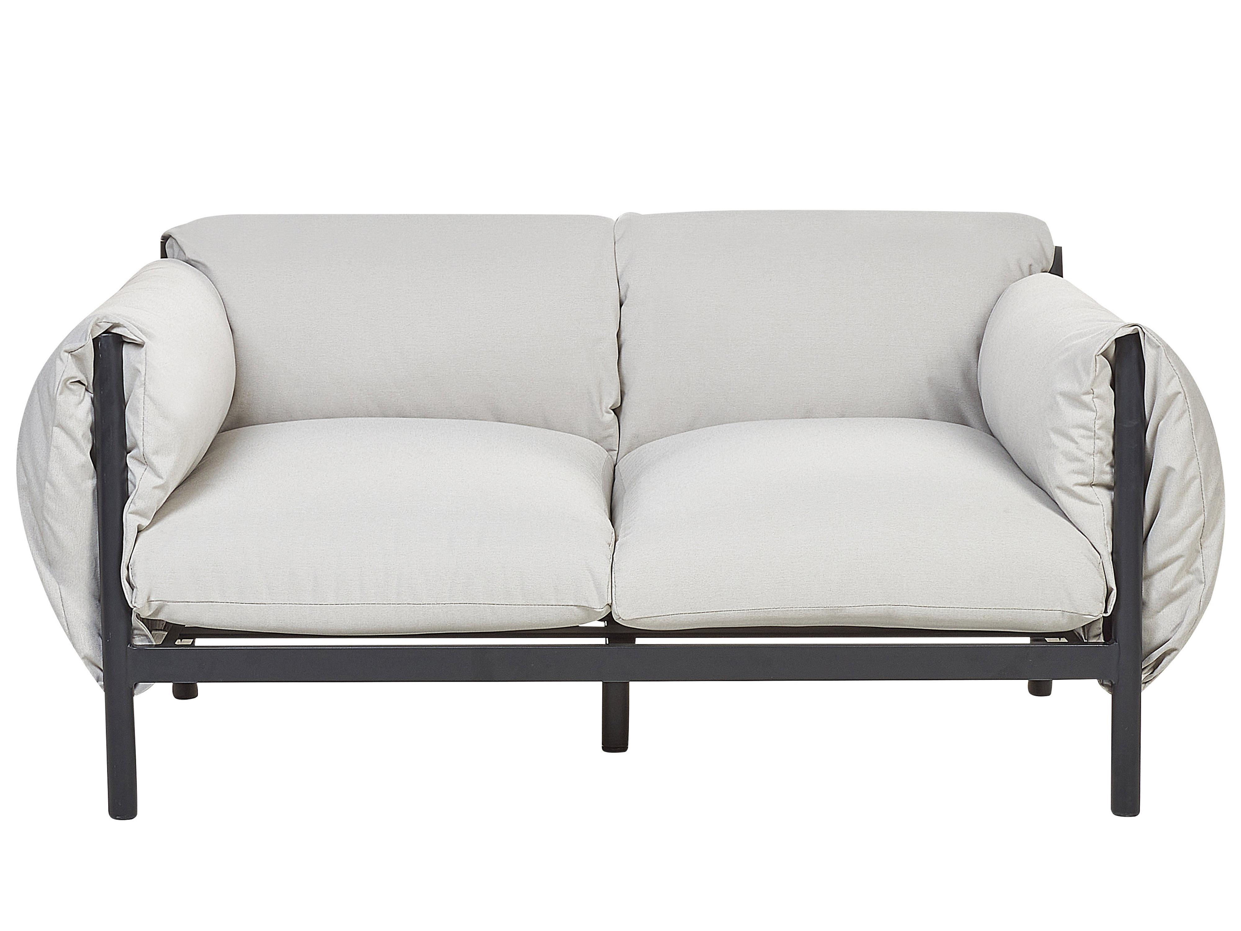 Garden Sofa 2 Seater ESPERIA Metal Grey
