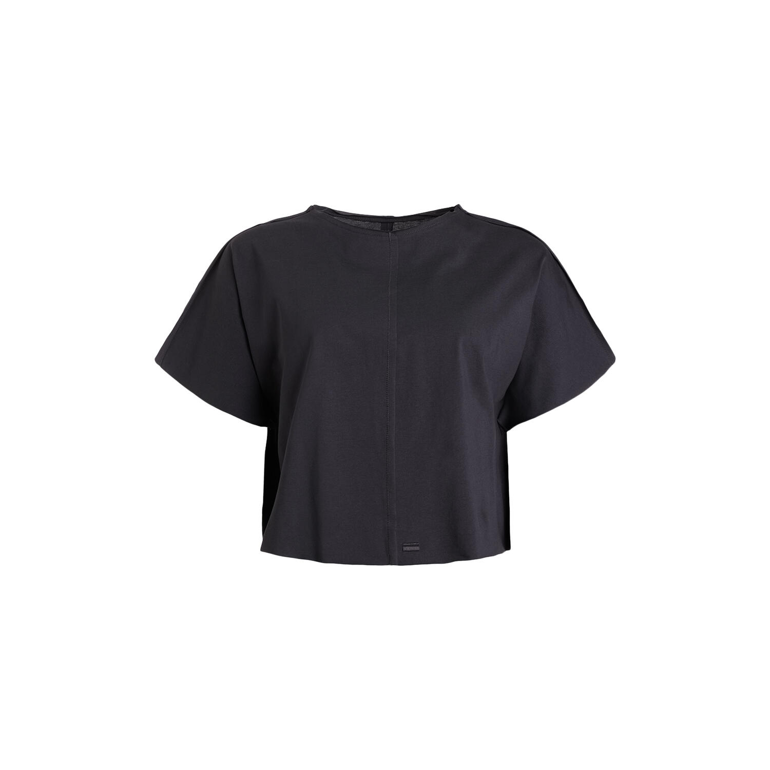 Tee Short Raw Edges Caen, almost black