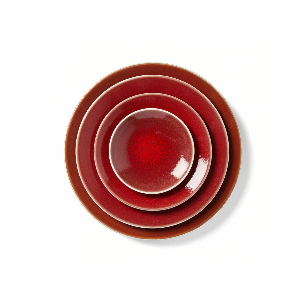 assiette plate cerise