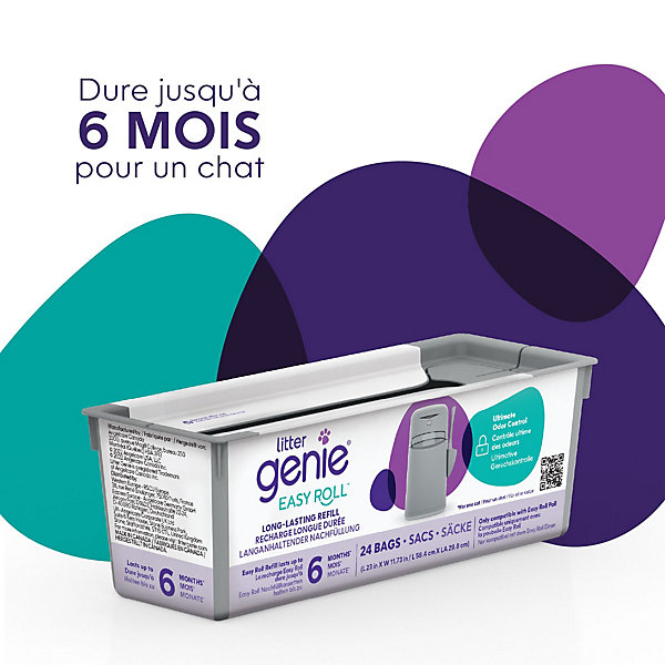 1 recharge Easy Roll Littergenie 24 sacs