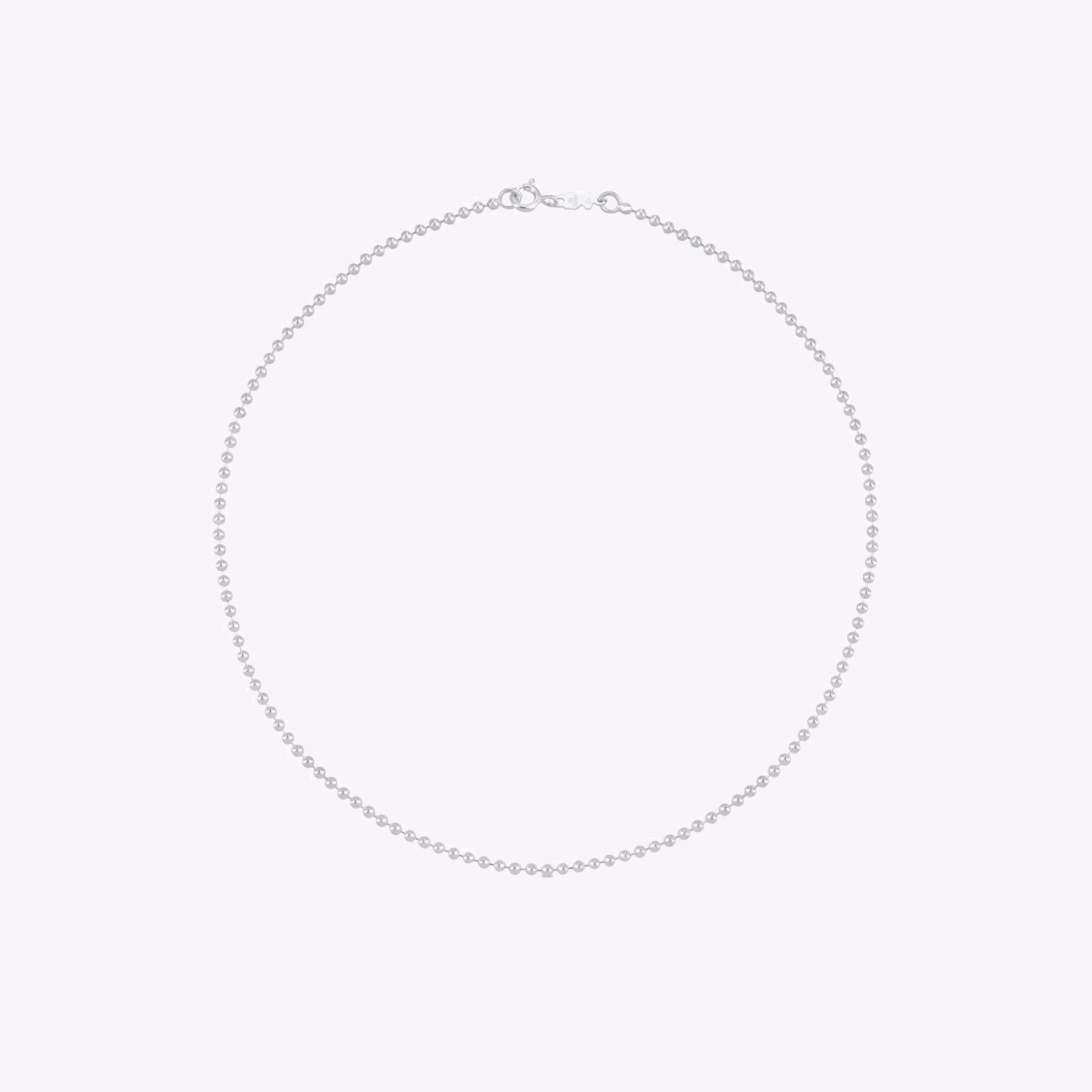 Gargantilla de plata con bolas medianas, 40 cm Chain