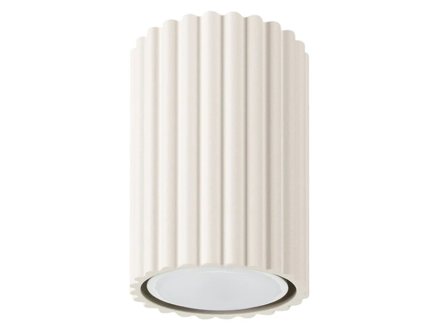 Lampa natynkowa Karbon aluminiowa 10 cm beżowa