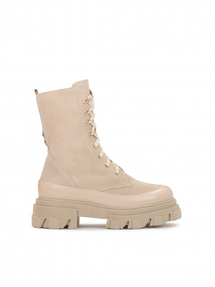 Ladies' beige ankle boots