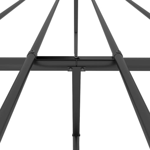 NNEVL Metal Bed Frame with Headboard and Footboard Black 153x203 cm Queen