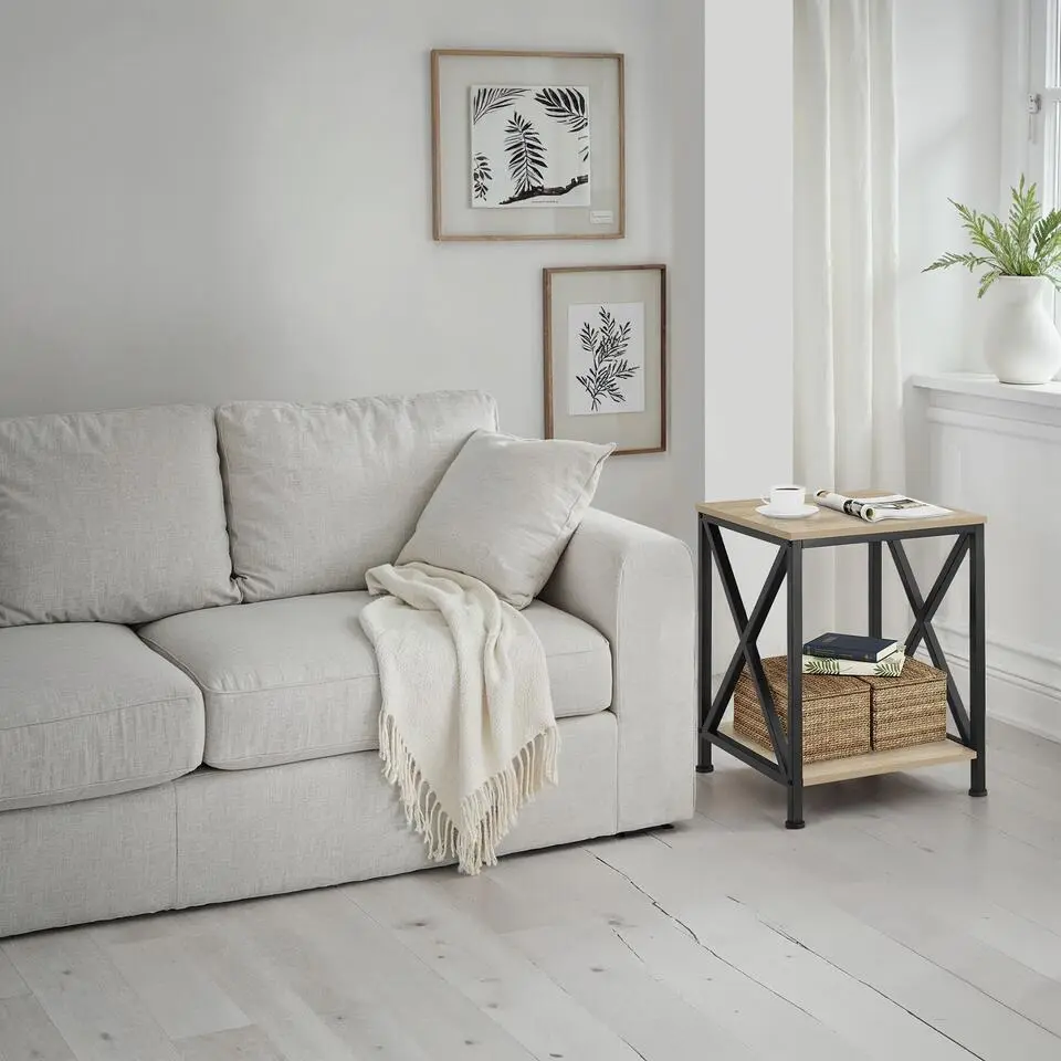 tectake Bijzettafel Carlton 40,5x40,5x52,5cm