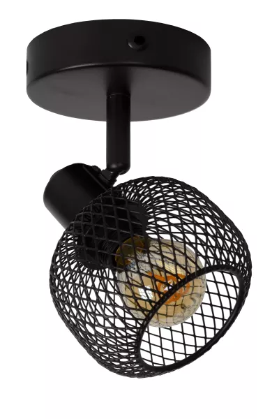 Lampa sufitowa czarna MAREN 1xE14x40W wym: 14x14x10 cm Lucide