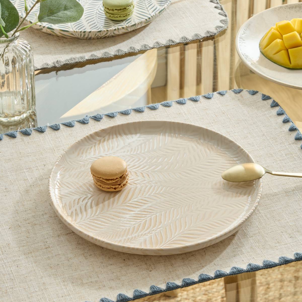 Dessert plate "Gina" stoneware (ceramic), D.22.3 cm