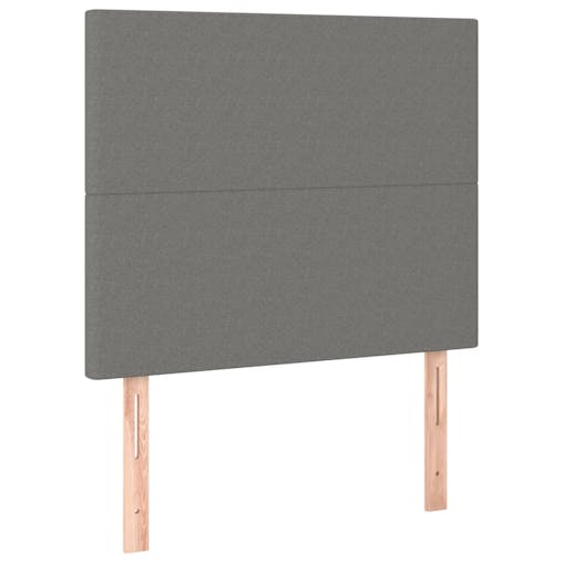NNEVL LED Headboard Dark Grey 80x5x118/128 cm Fabric
