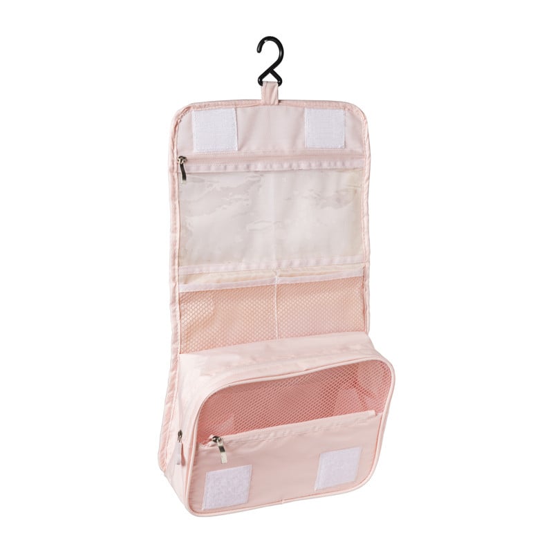Koffer/tas organizer met haak - roze - 24.5x18.5x8.5 cm