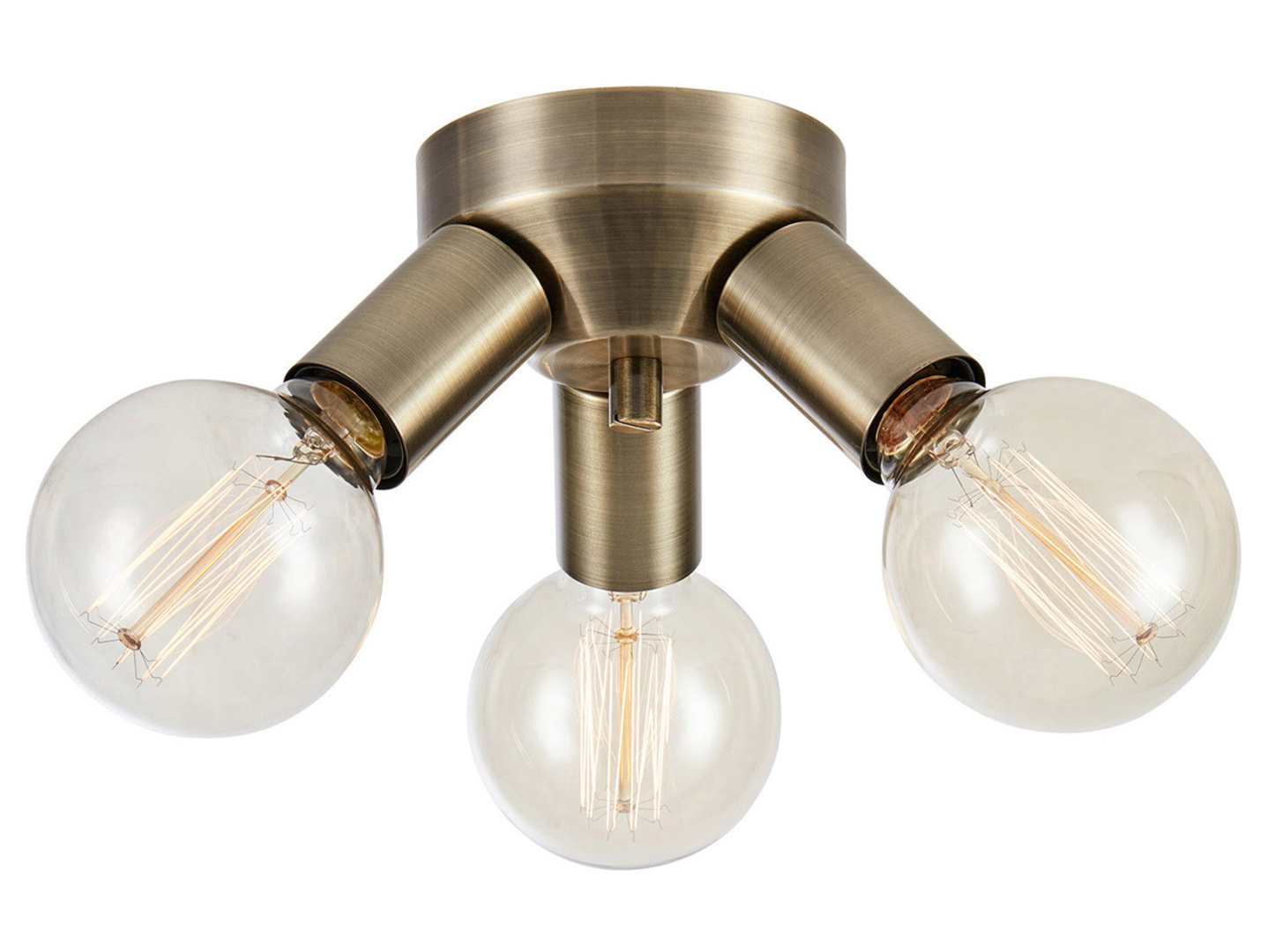Lampa sufitowa Mazzo 3-punktowa metalowa złota