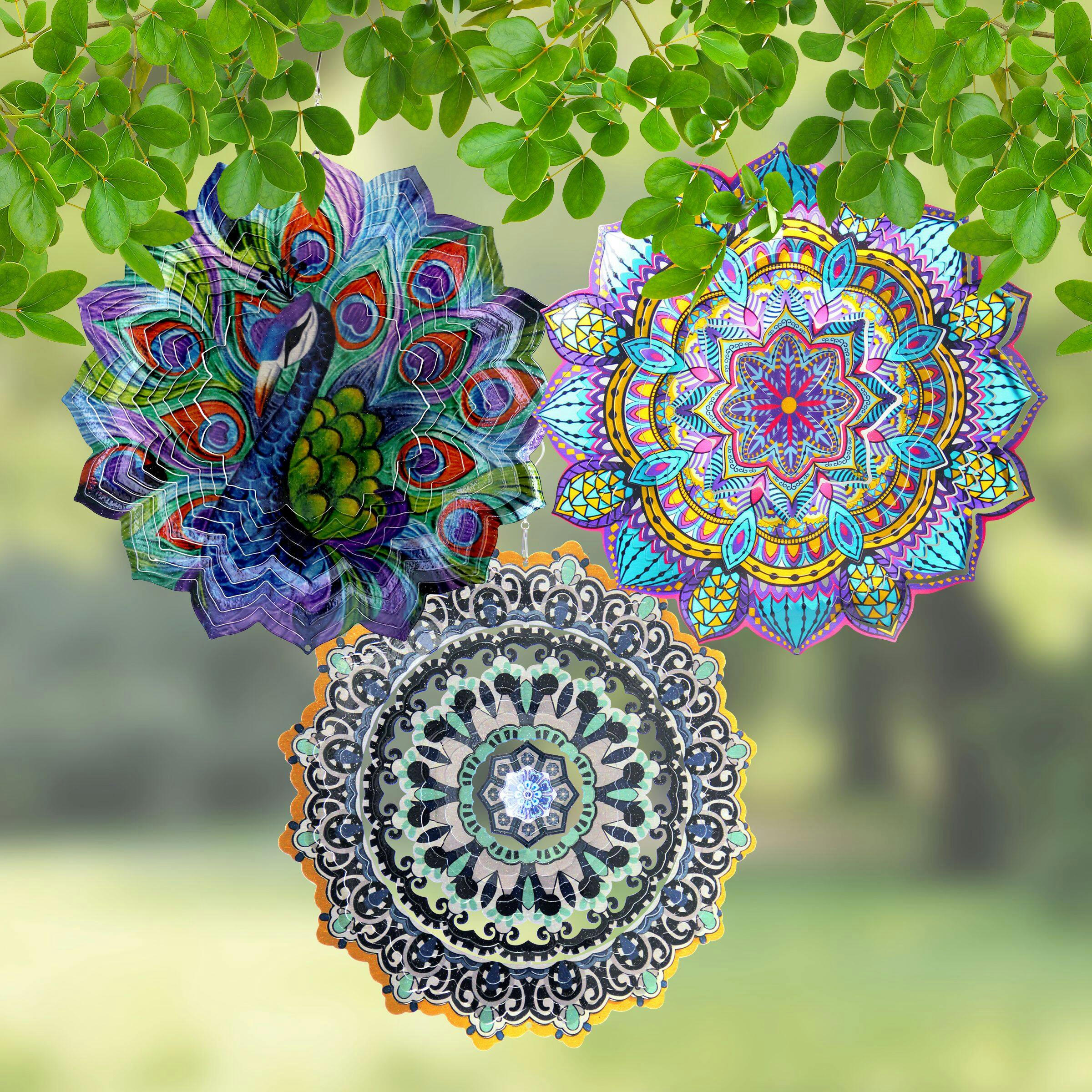 Wind Spinner Décor, 12-in, Multi-Colour