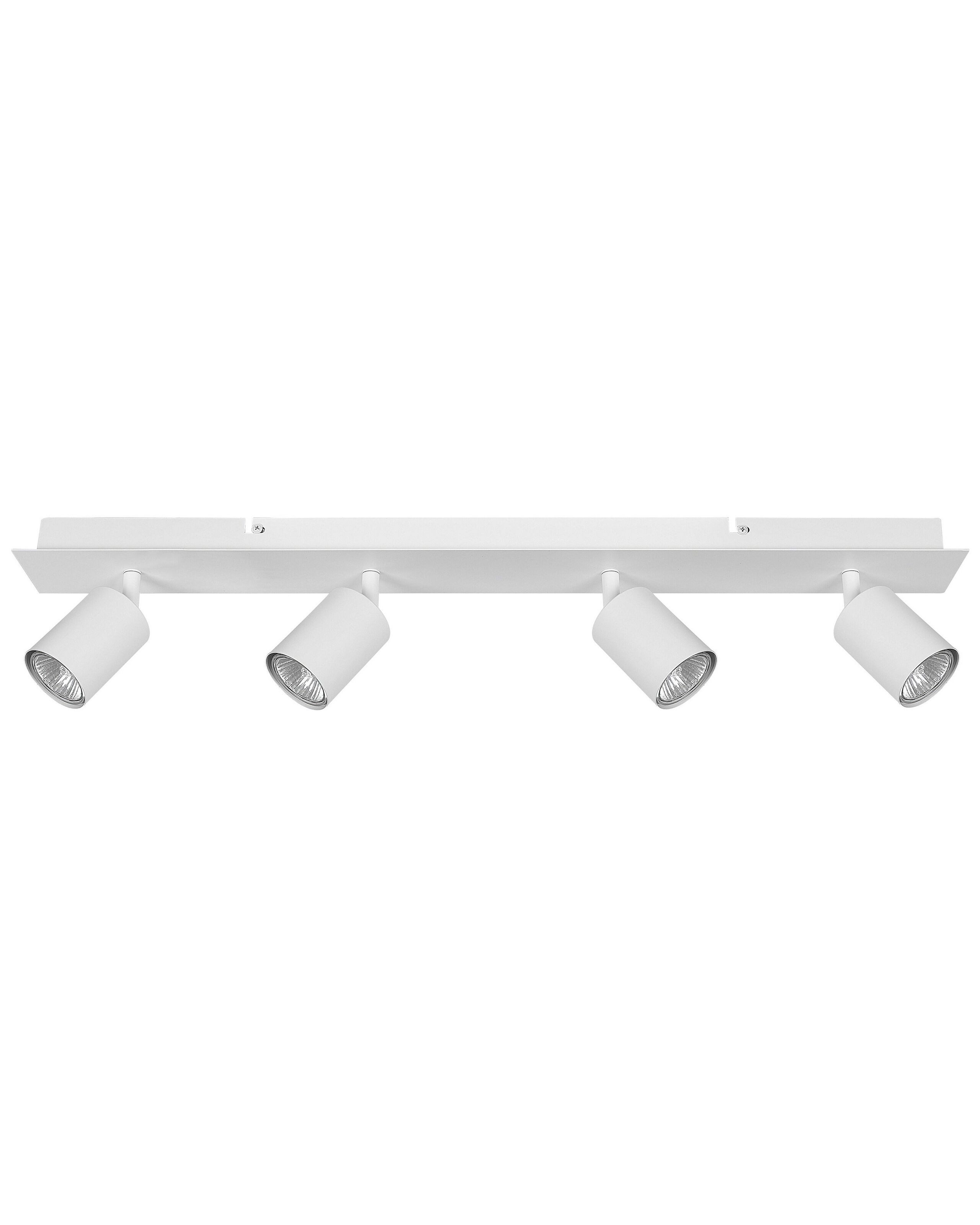 Lampa sufitowa 4 światła metalowe biała