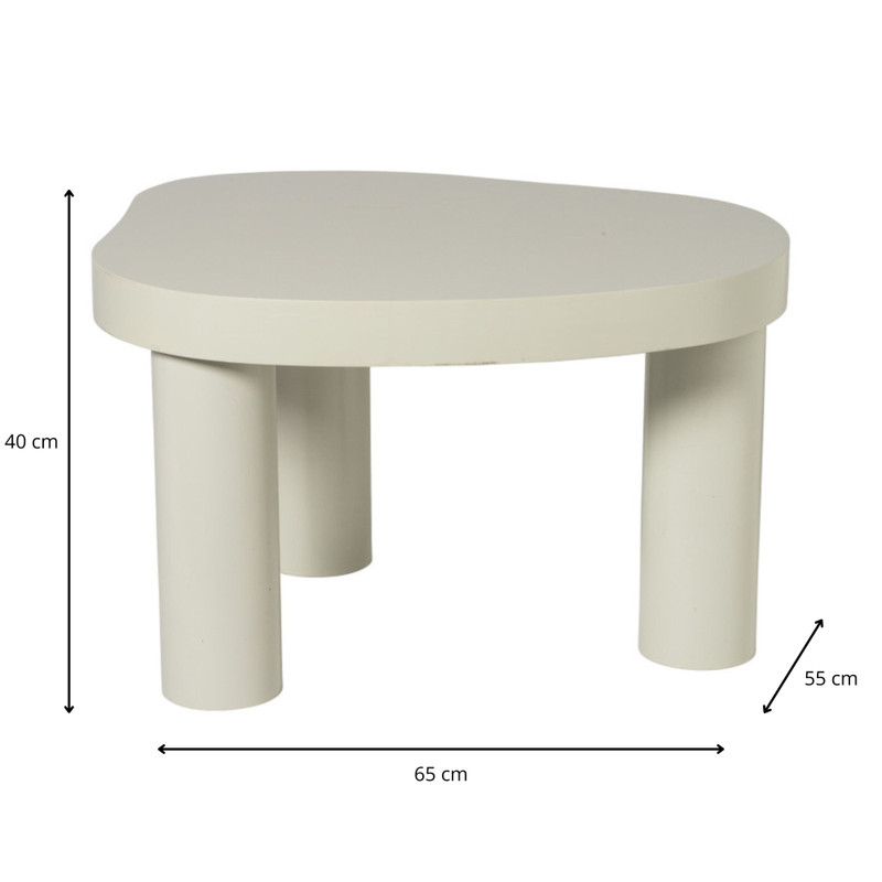 Bijzettafel Karlstad middel - 40x65x55 cm - grijs