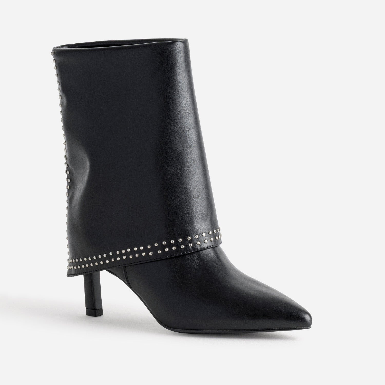 Boots TEXTO noir guêtre décor clous