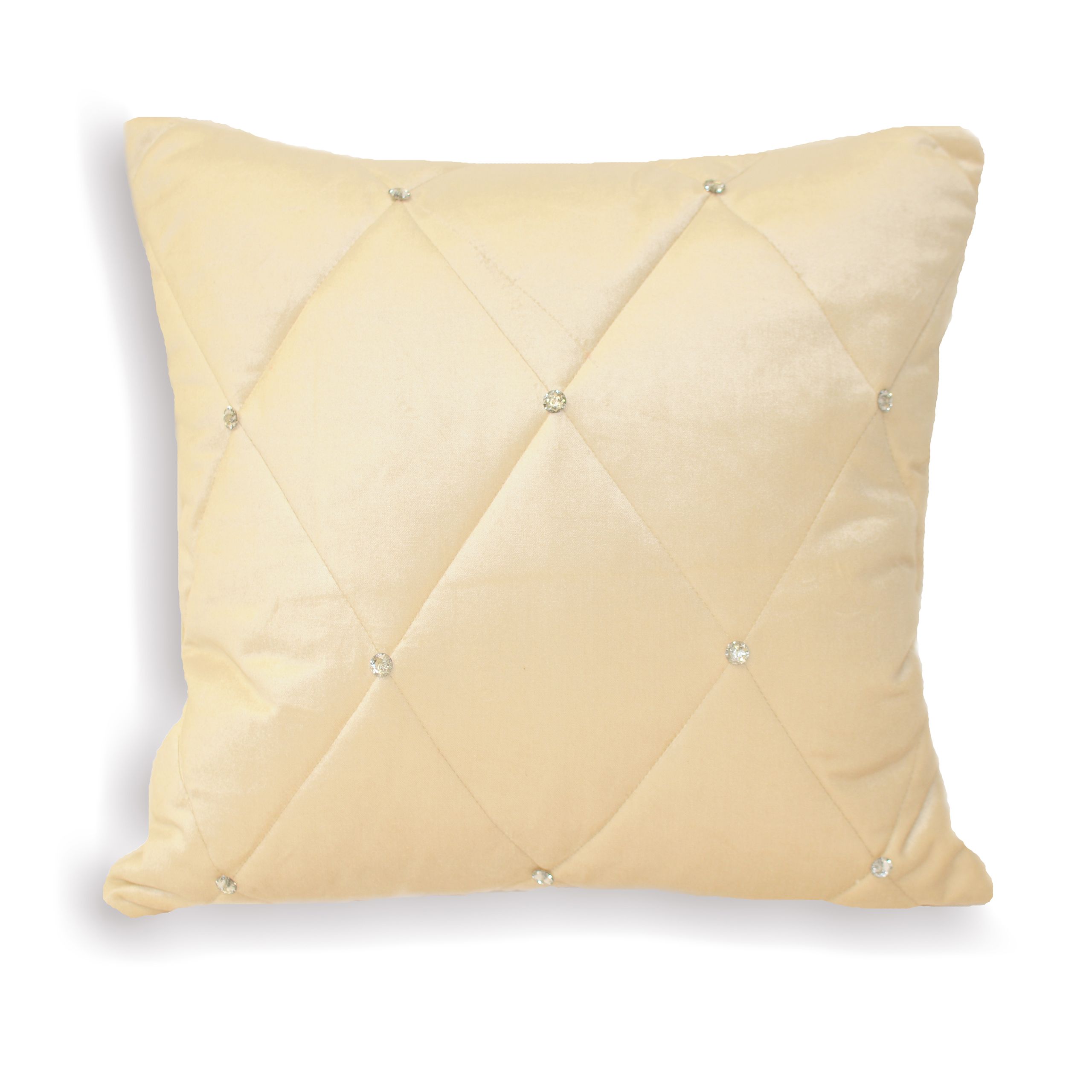 Paoletti New Diamante Quilted Cushion