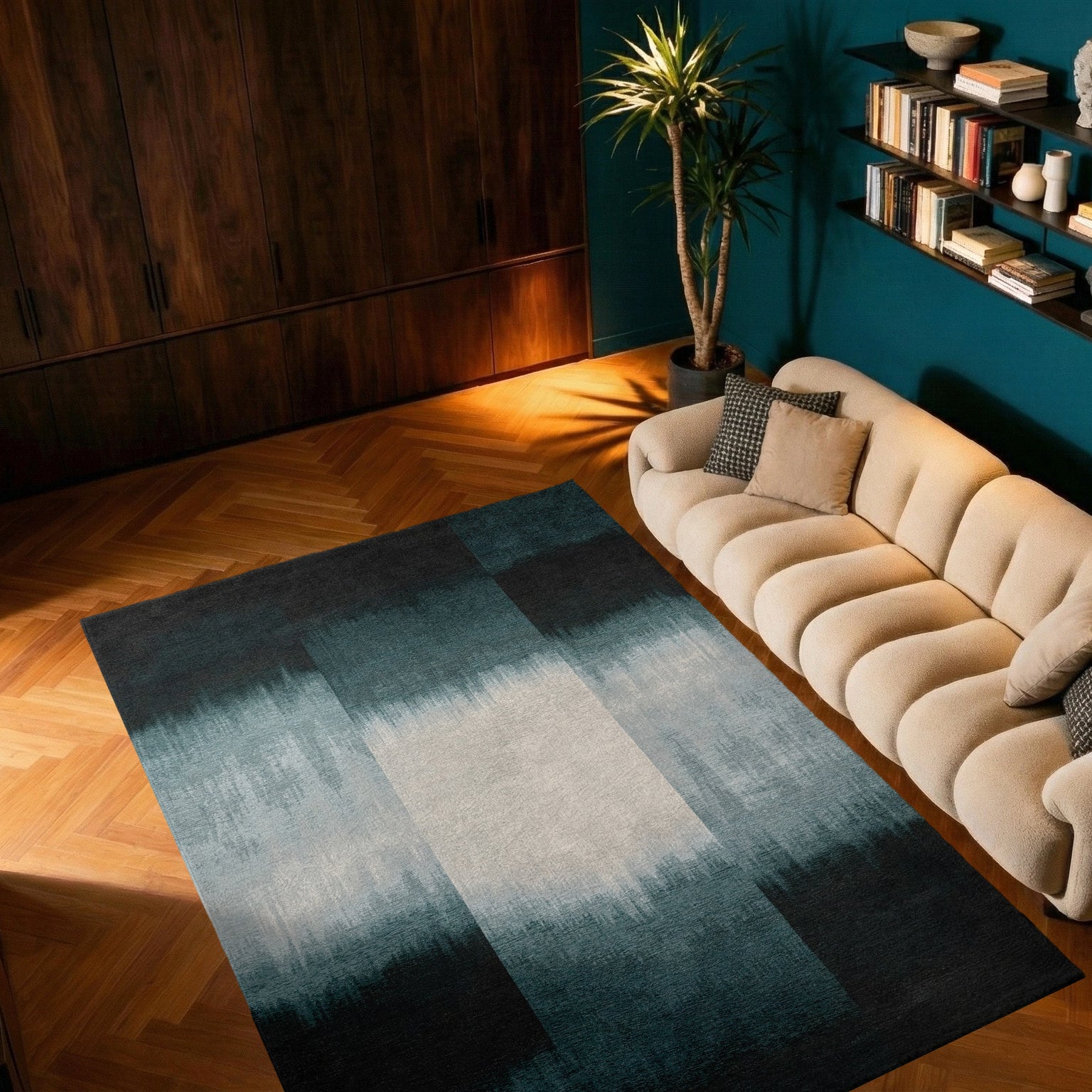 Louis de Poortere Sendai Vloerkleed 280 x 390 cm - Deep Water