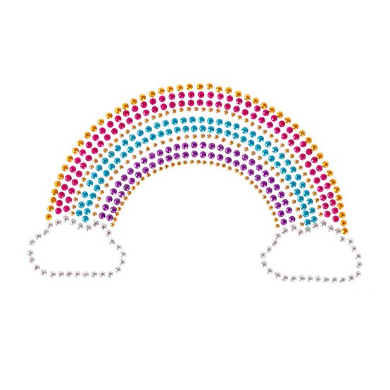 Rainbow Iron-On Gems