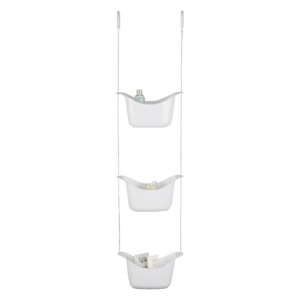 Serviteur de douche blanc 3 étages