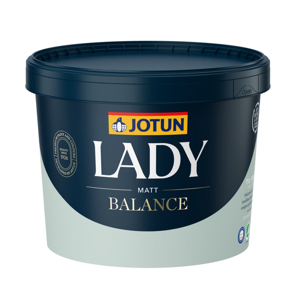 VEGGMALING JOTUN LADY BALANCE HVIT BASE 9L
