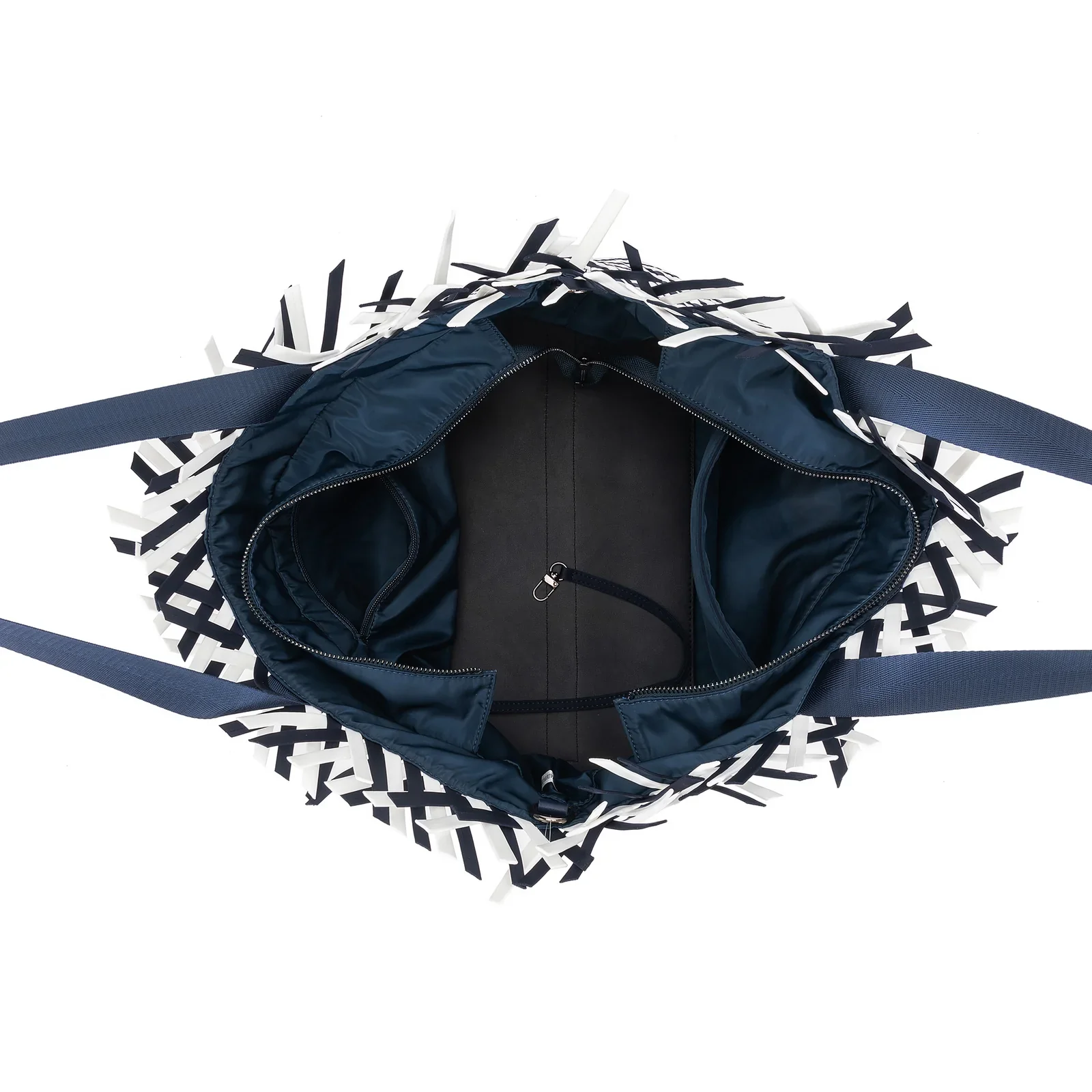 Bahama Navy Large 2 Piece Woven Tote Bag by Black Caviar
