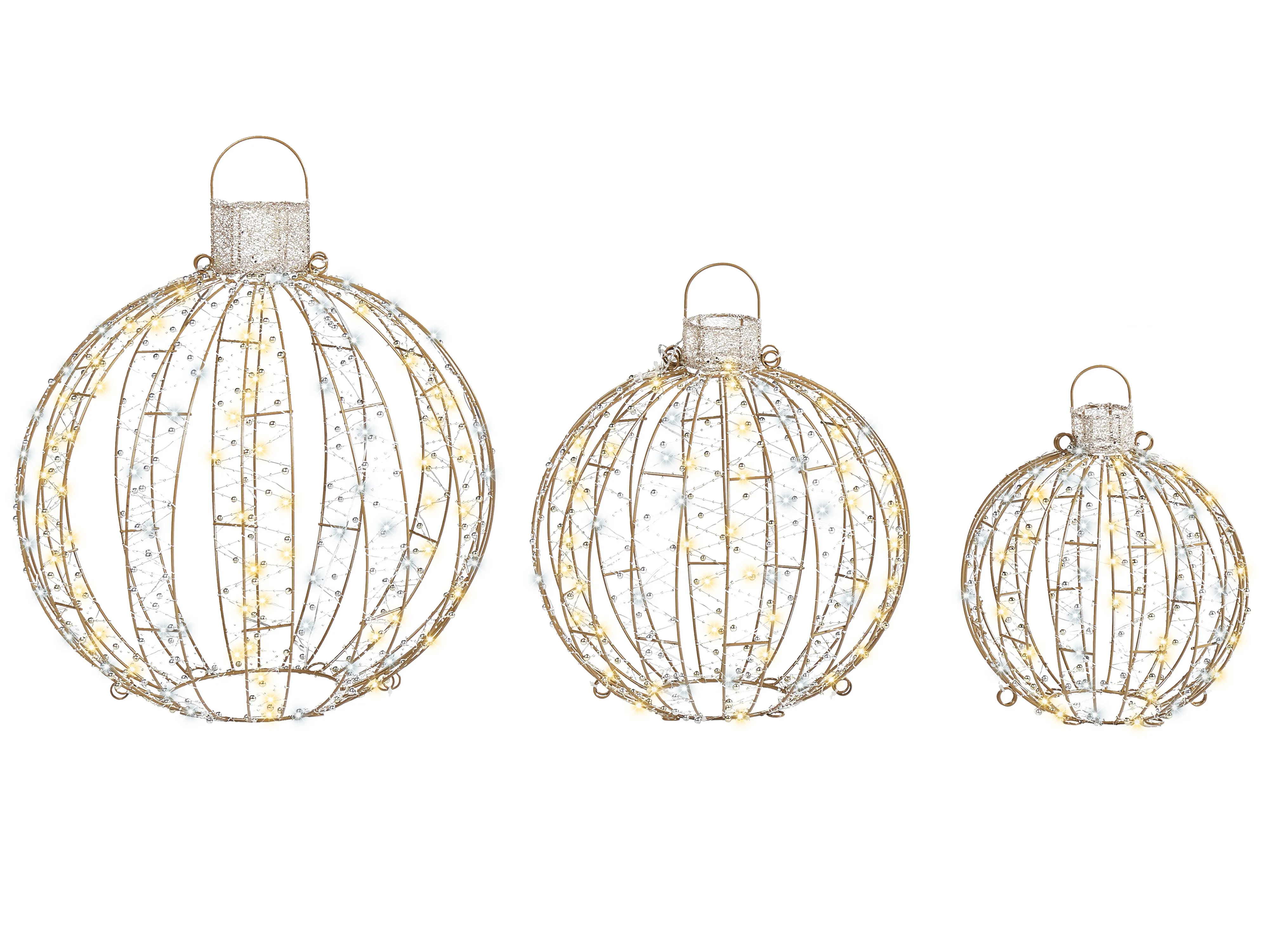 Outdoor Decoration LED GAROUR Bauble 65/50/40 cm Gold