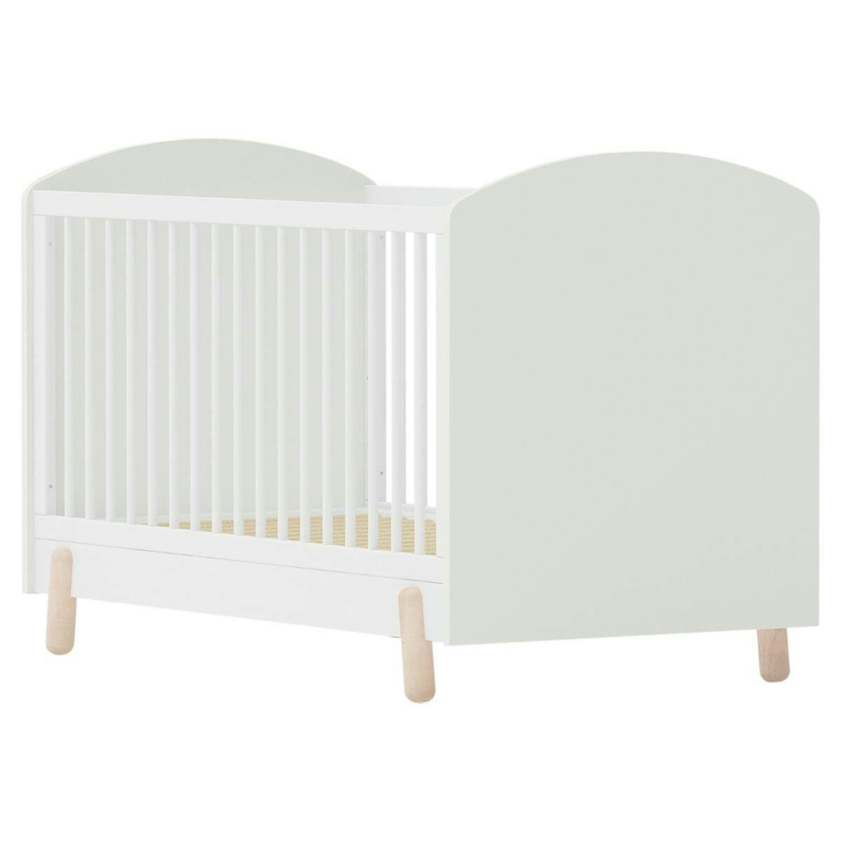GABBY - Chambre complète bébé 70x140 cm bois massif blanc