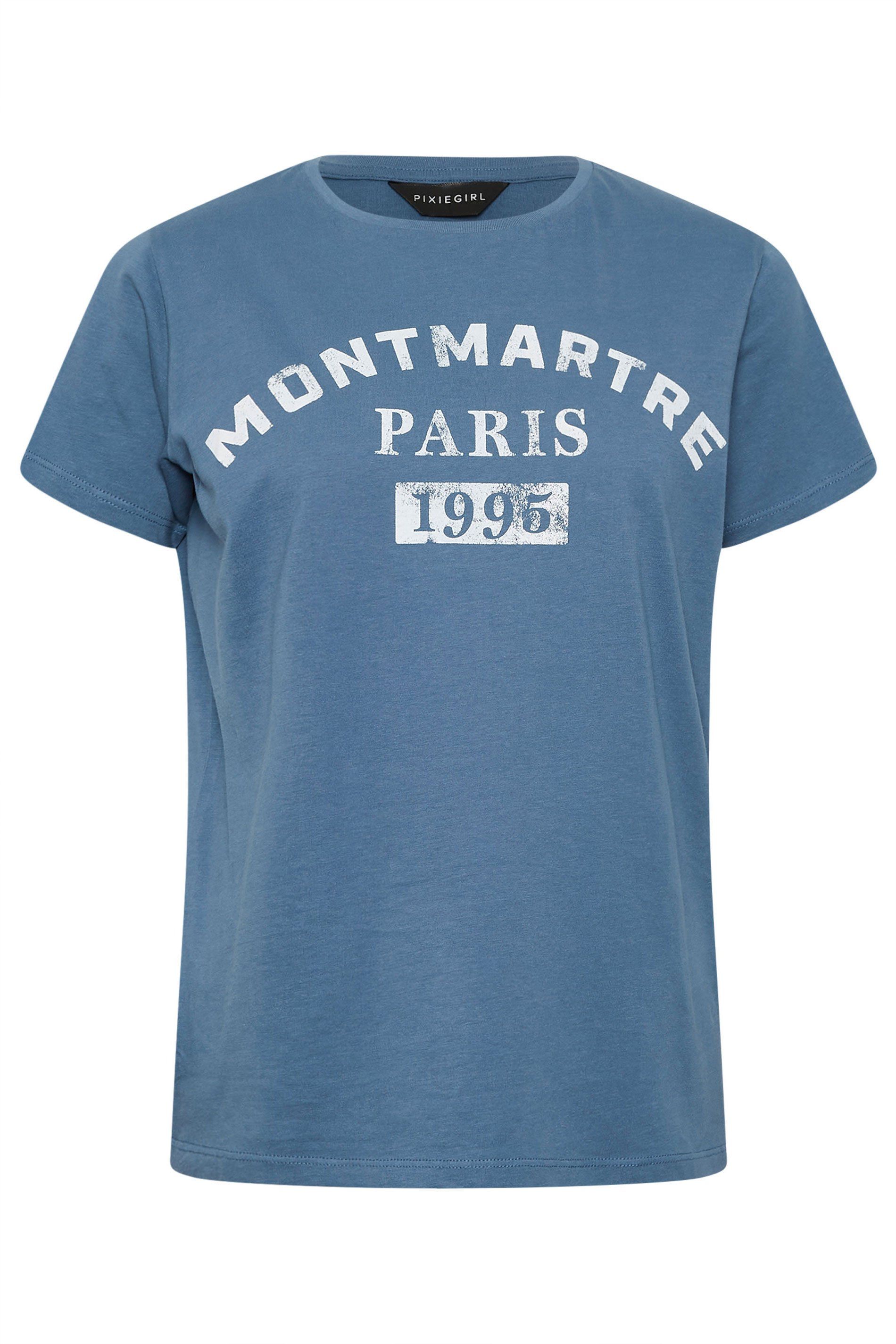 PixieGirl Petite Acid Wash Slogan T-Shirt