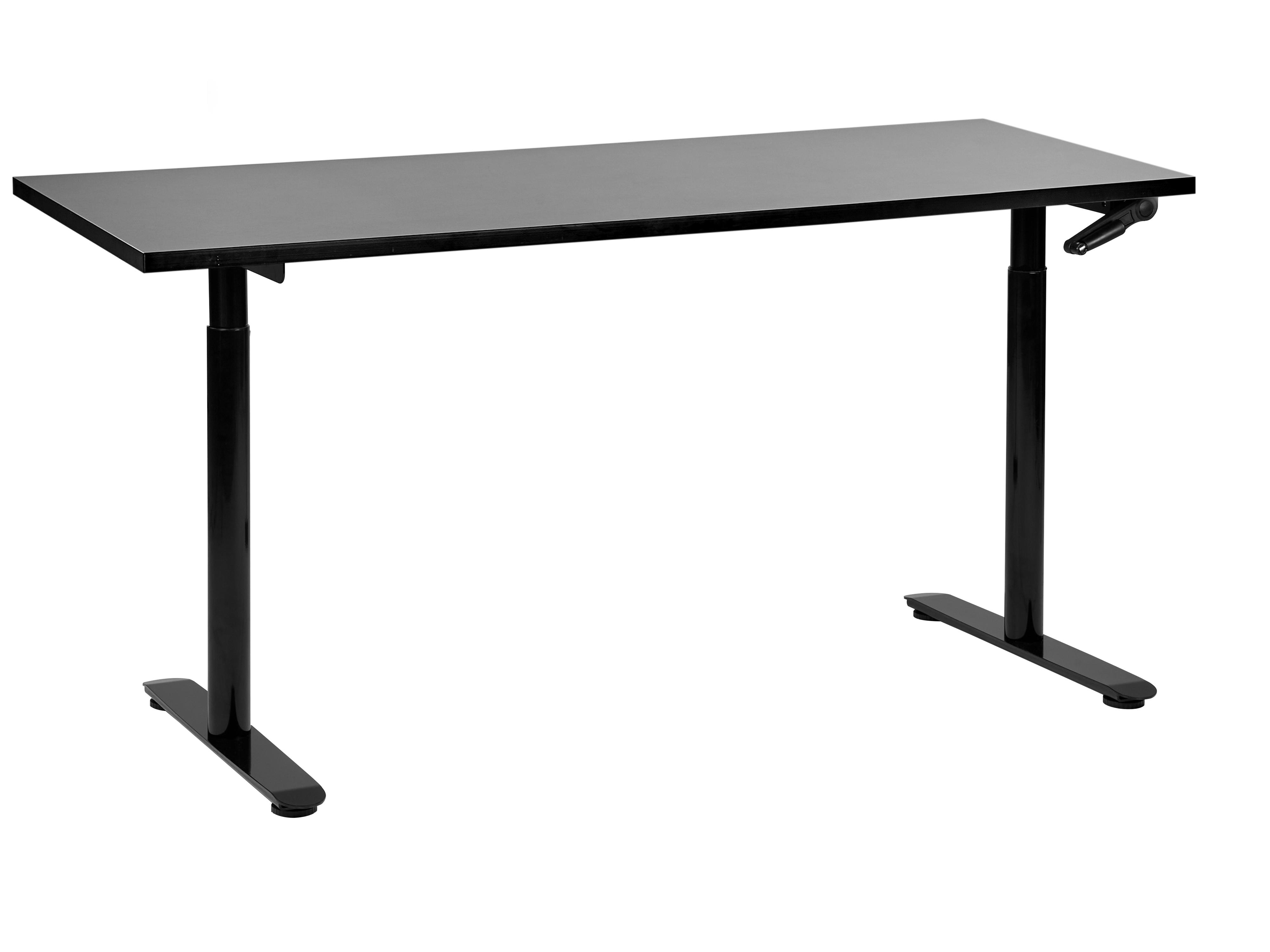 Manual Adjustable Standing Desk DESTINAS Black 160 cm 72 cm
