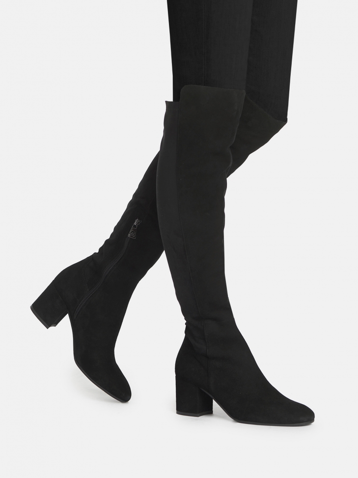 Ladies’ black high boots