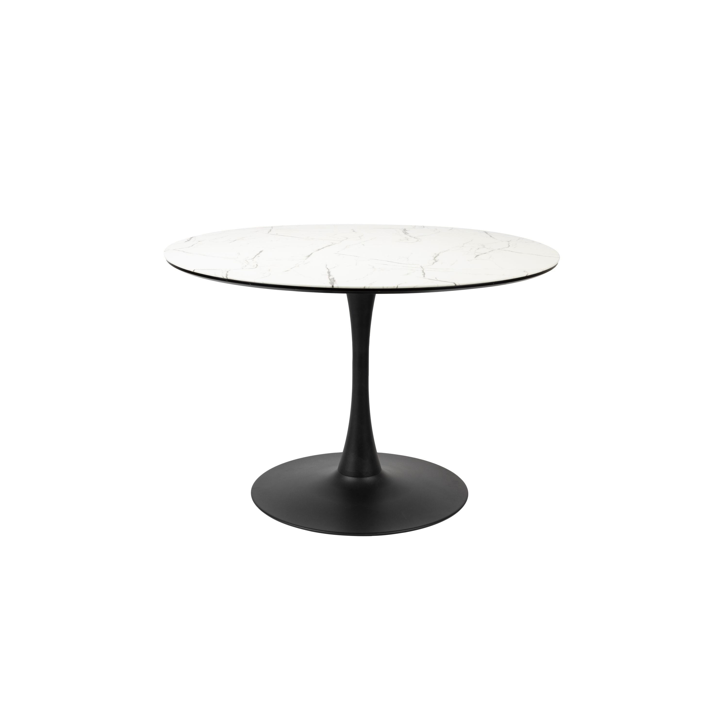 Housecraft Living Maru Eettafel Rond 110 cm Marmerlook Wit