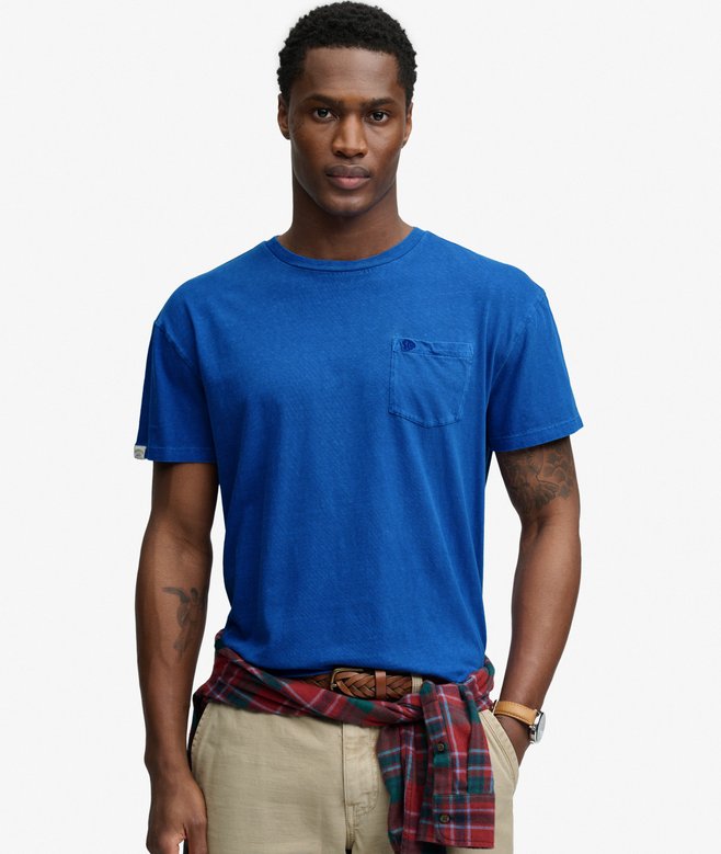 Classic Cotton Linen Pocket T-Shirt
