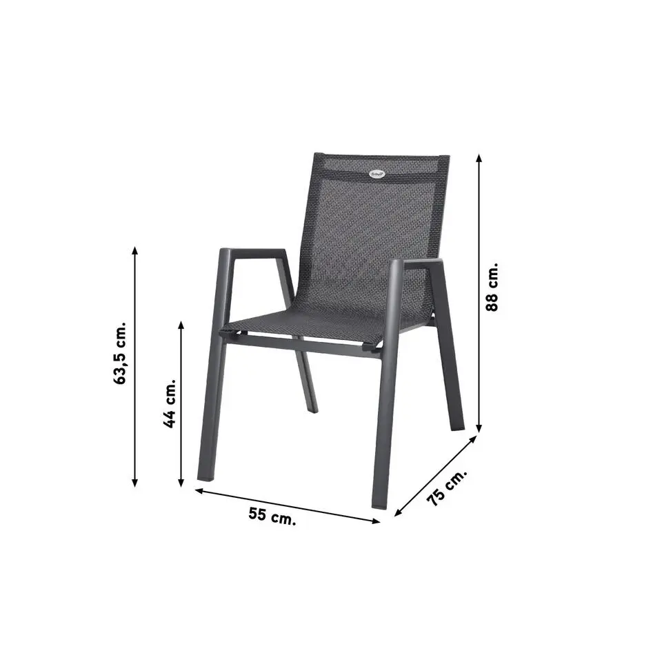 Set van 6 - Hartman Napoli stapelstoel