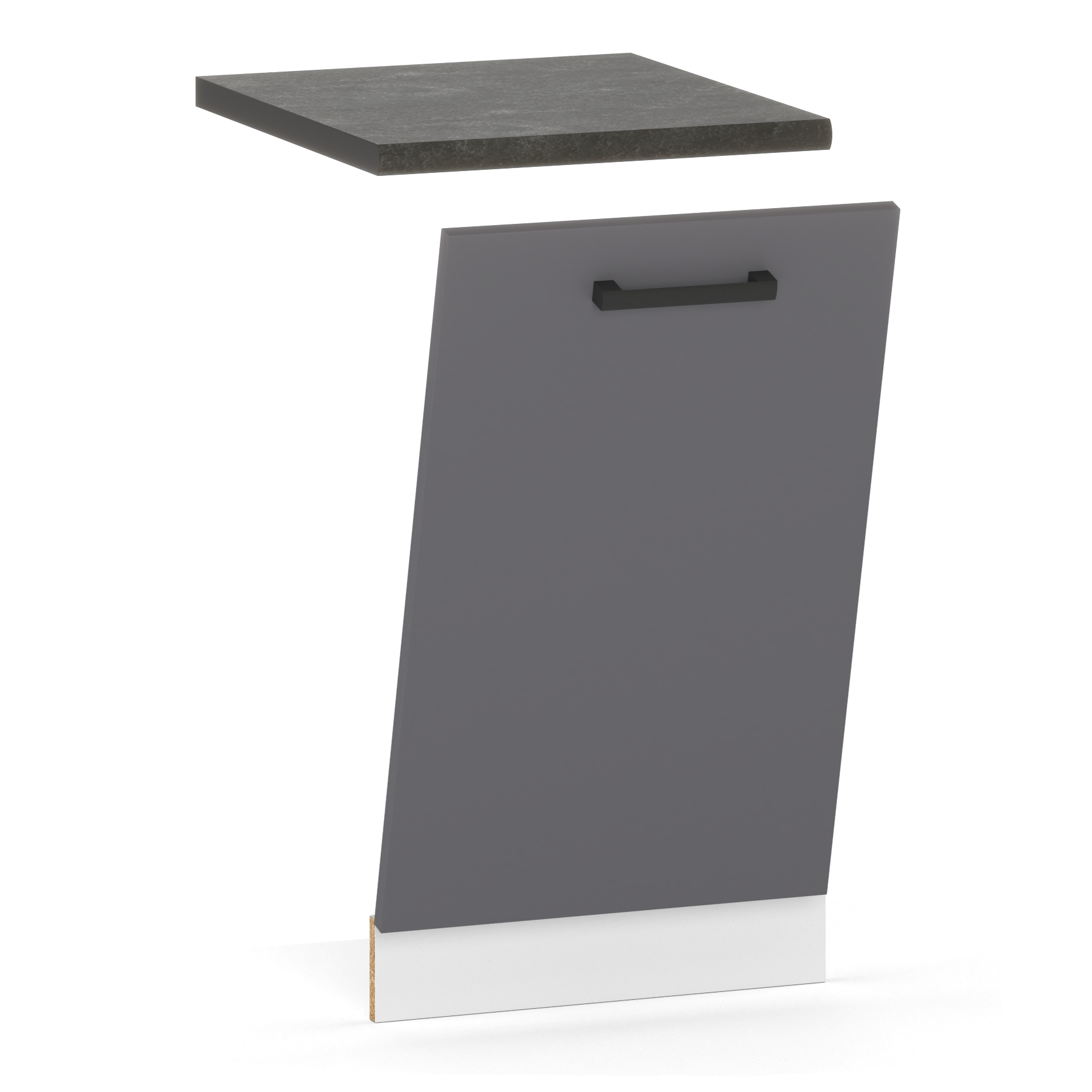 Szafka Kuchenna Front Do Zabudowy Zmywarki 45Cm Grafit