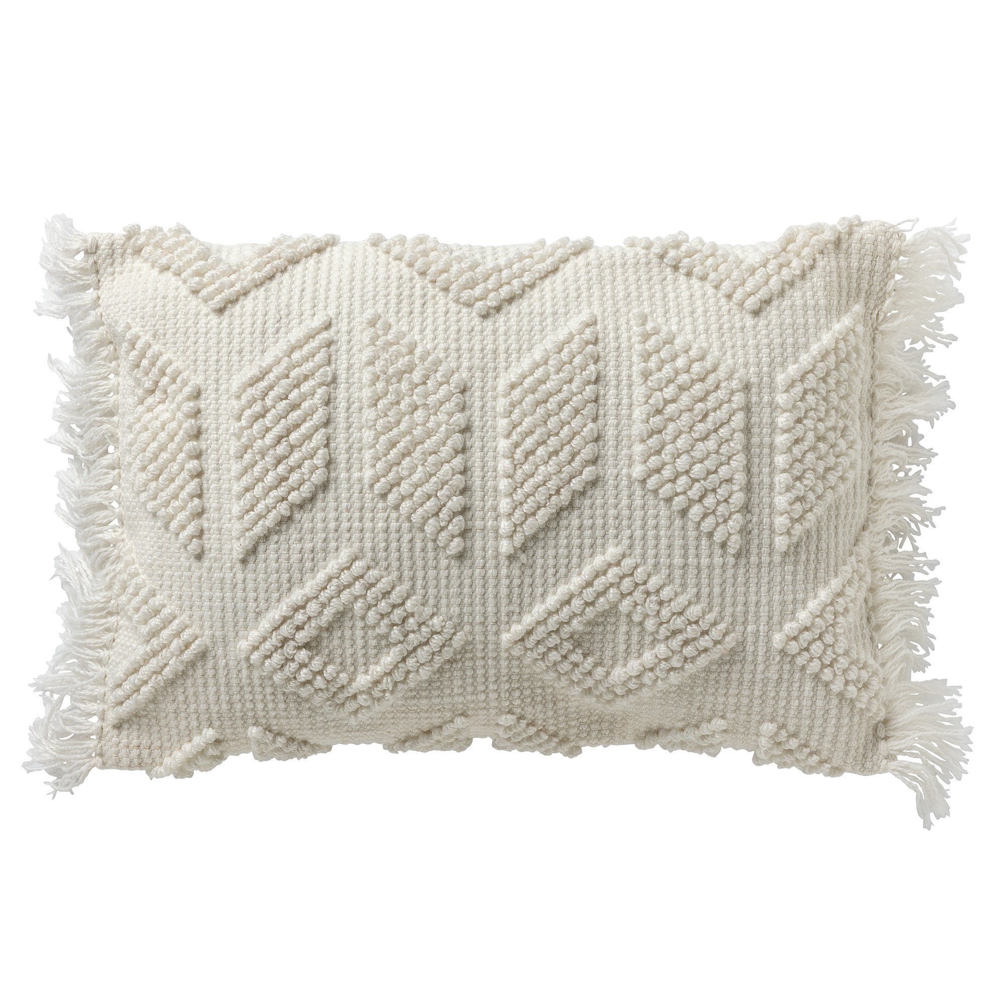 ODIN - kussenhoes 40x60 cm - tufted patroon - duurzaam - Snow White - wit