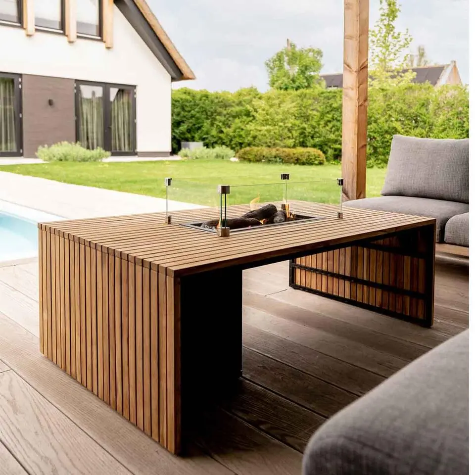 Cosibridge 140 vuurtafel - teak