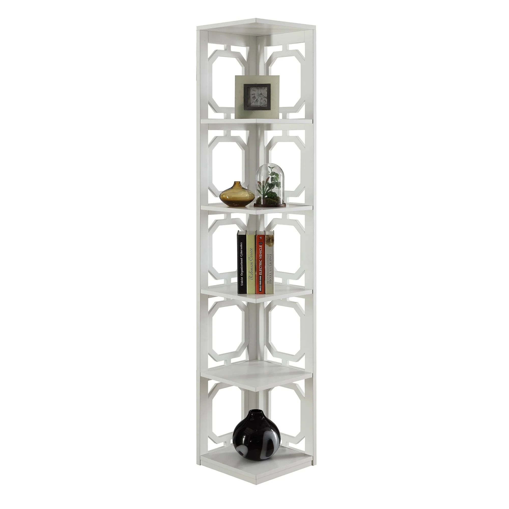 Convenience Concepts Omega 5 Tier Corner Bookcase