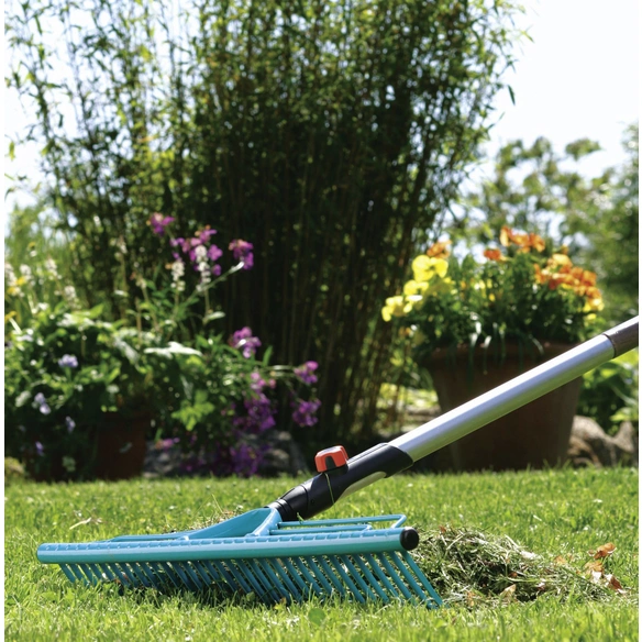 Rasenrechen »Combisystem«, Arbeitsbreite: 60 cm, Stahl, türkis