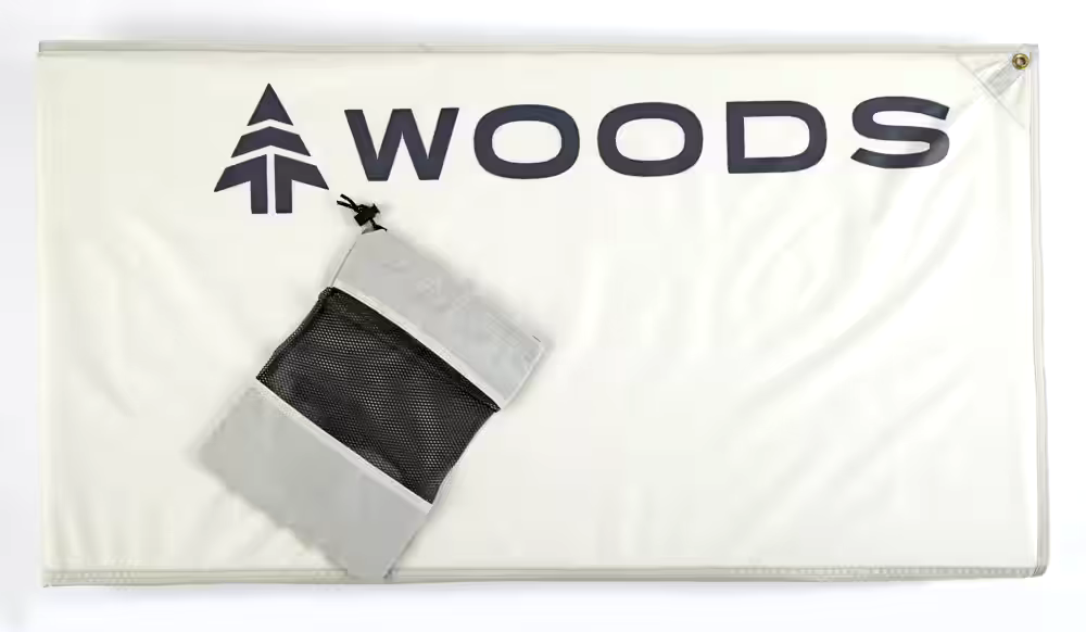 Woods Lightweight Waterproof Family Camping Tarp w/ Metal Grommets & Storage Bag, 4m x 3m