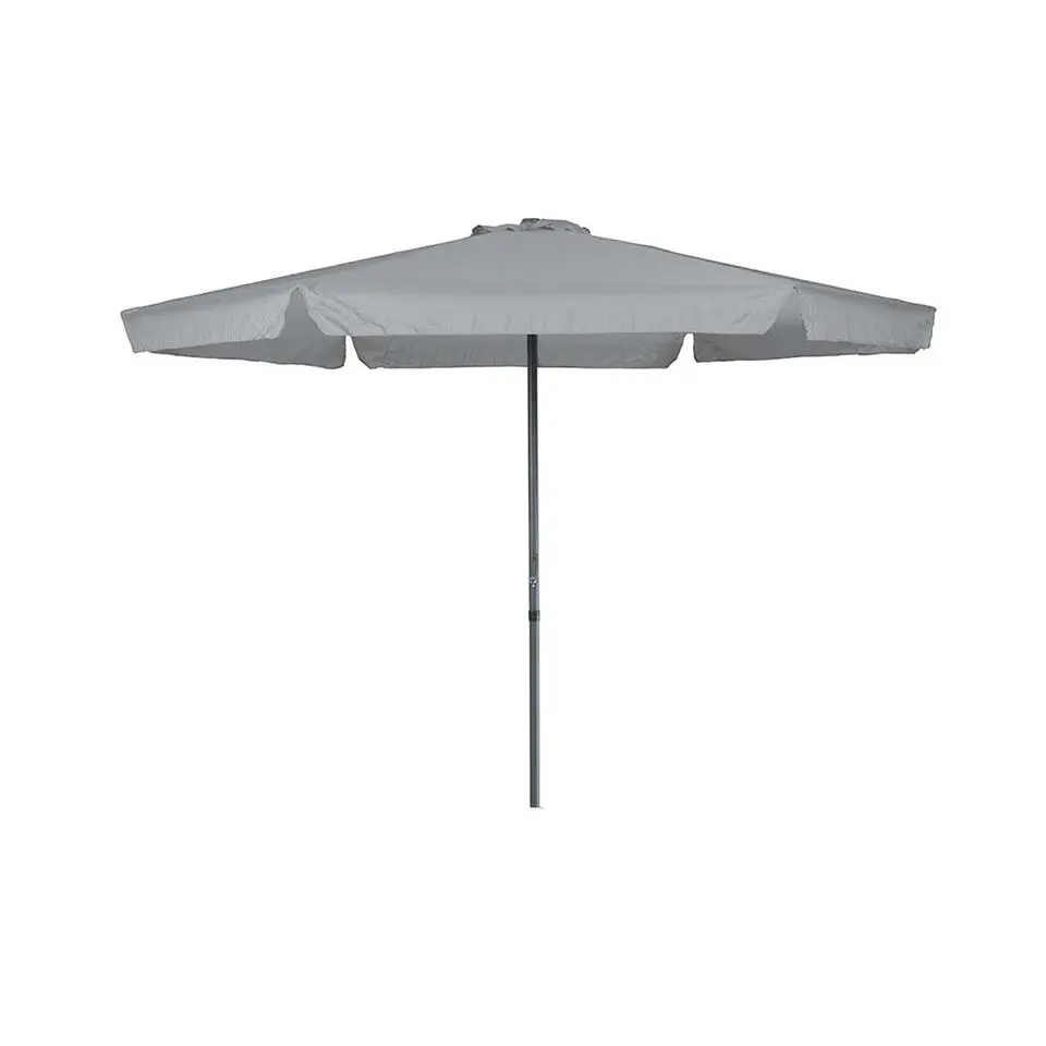 Garden Impressions Delta parasol &Oslash;300cm l. grijs Eureka voet en hoes