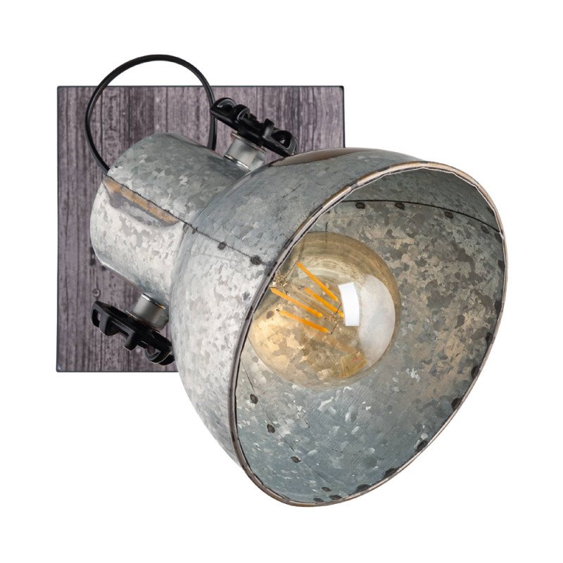 Spot Barnstaple zinc aspect usagé E27 40 W EGLO