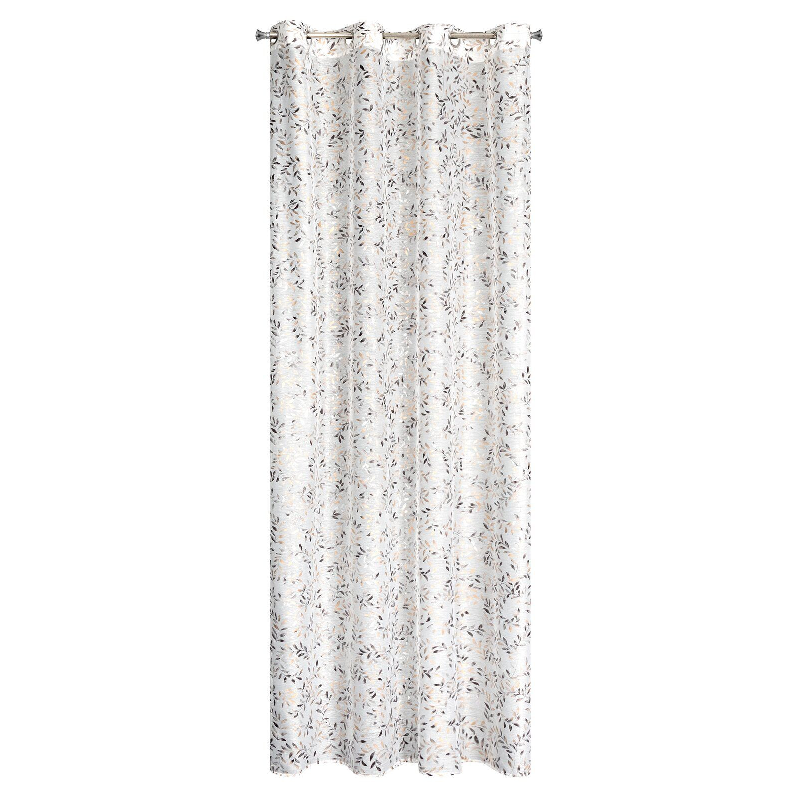 Zasłona gotowa TERRY 140X250 cm biały półzaciemniająca przelotki