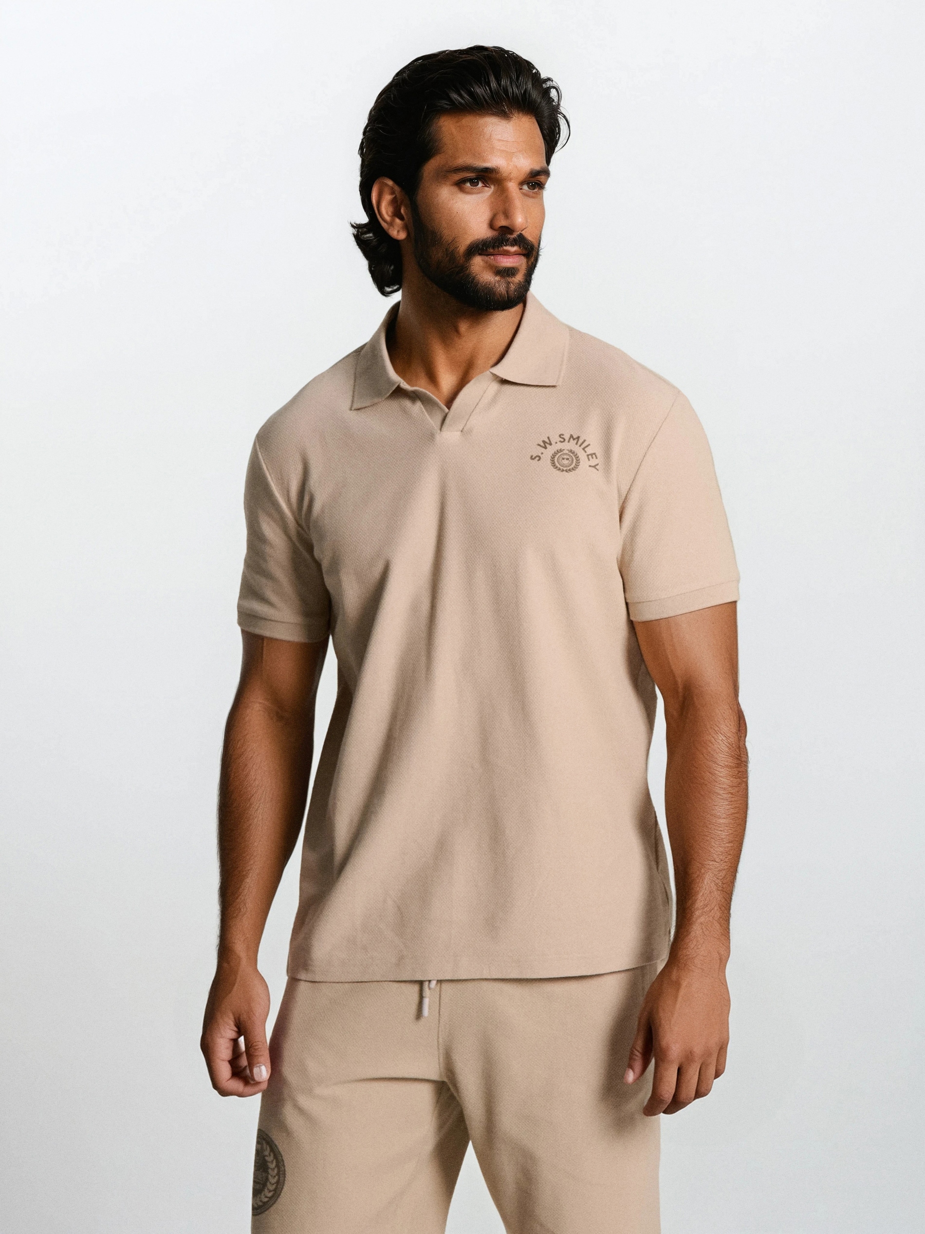 Bawełniane polo z nadrukiem S.W.Smiley®