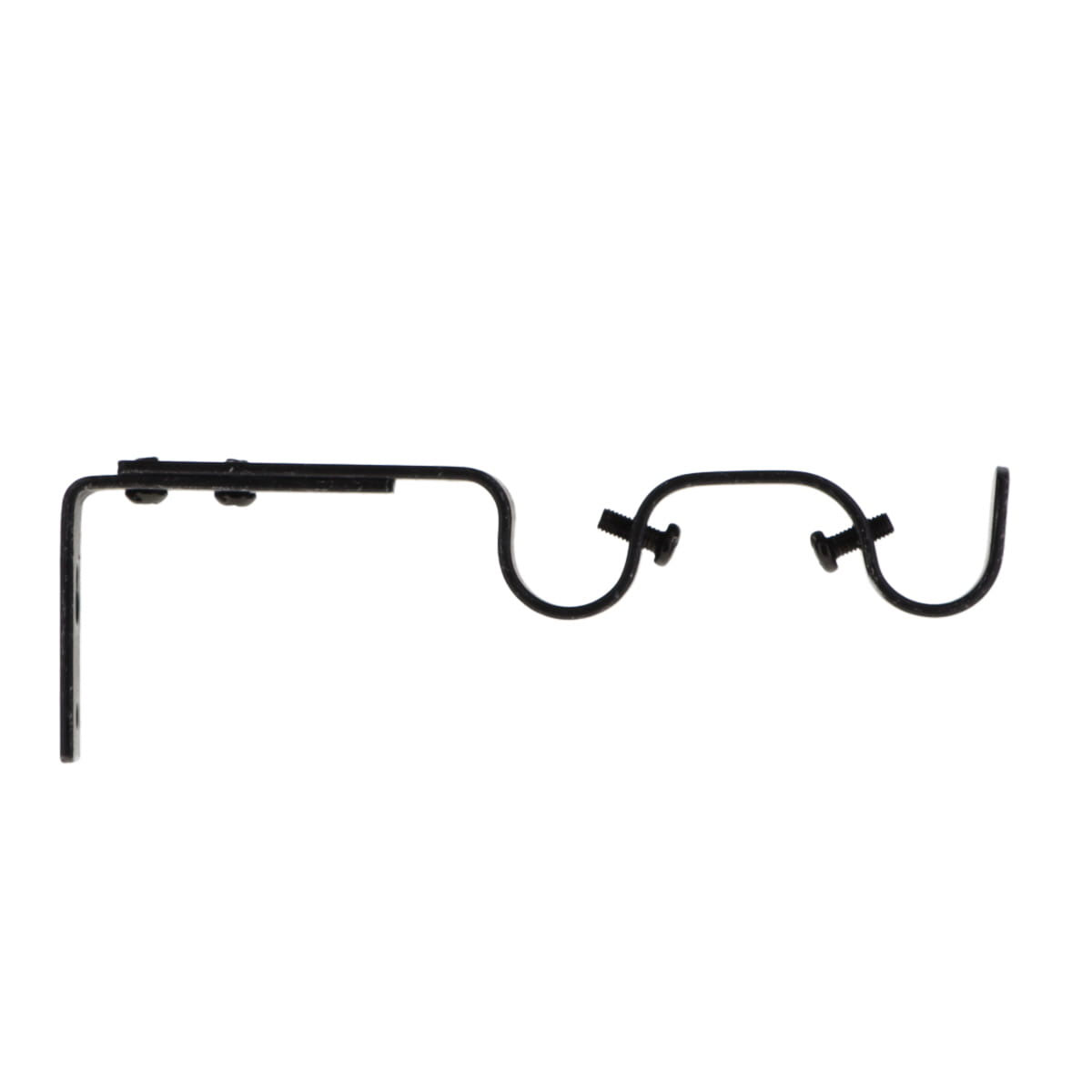 Conjunto de 2 suportes duplos preto para calha extensíveis