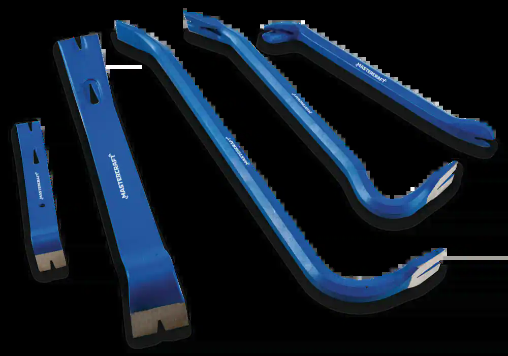 Mastercraft 5-pc Wrecking Set, 14-in and 17-3/4-in Wrecking Bars, 7-in and 15