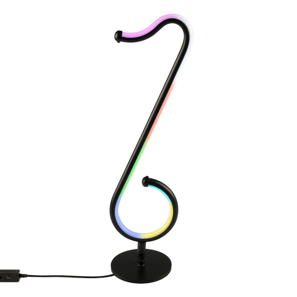 Lampa stołowa RGB Nutka czarna LED 15W wys:46cm Polux
