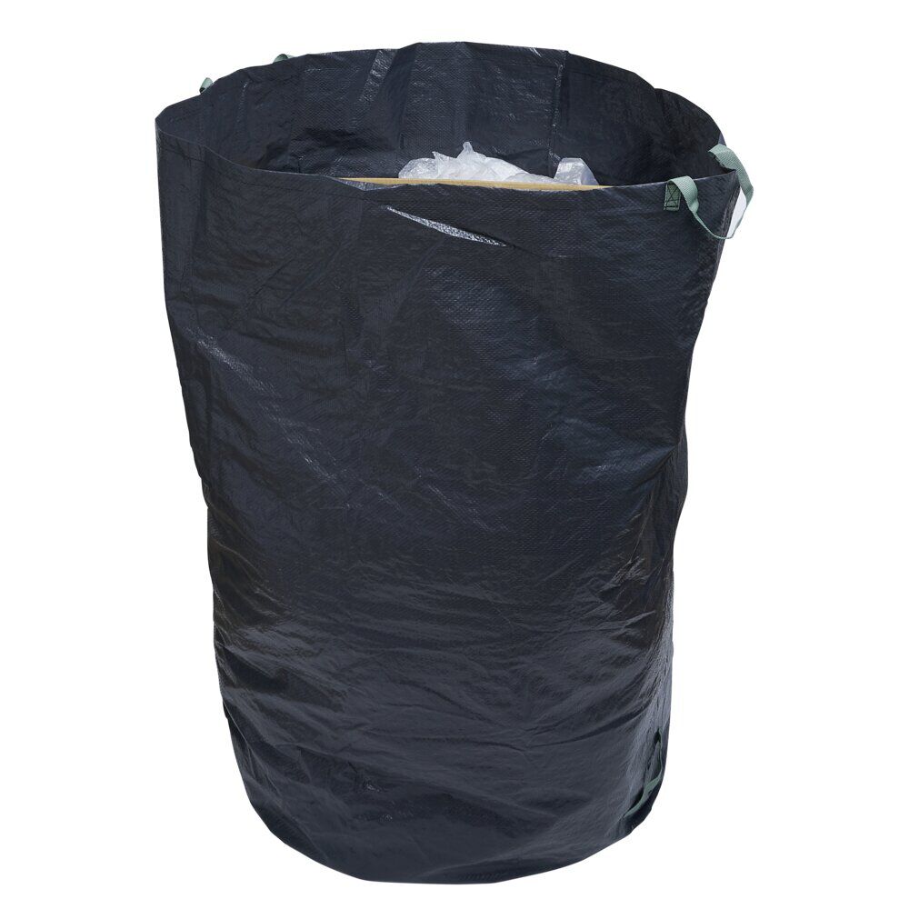 Sac de jardin 400L plastique vert avec poignées