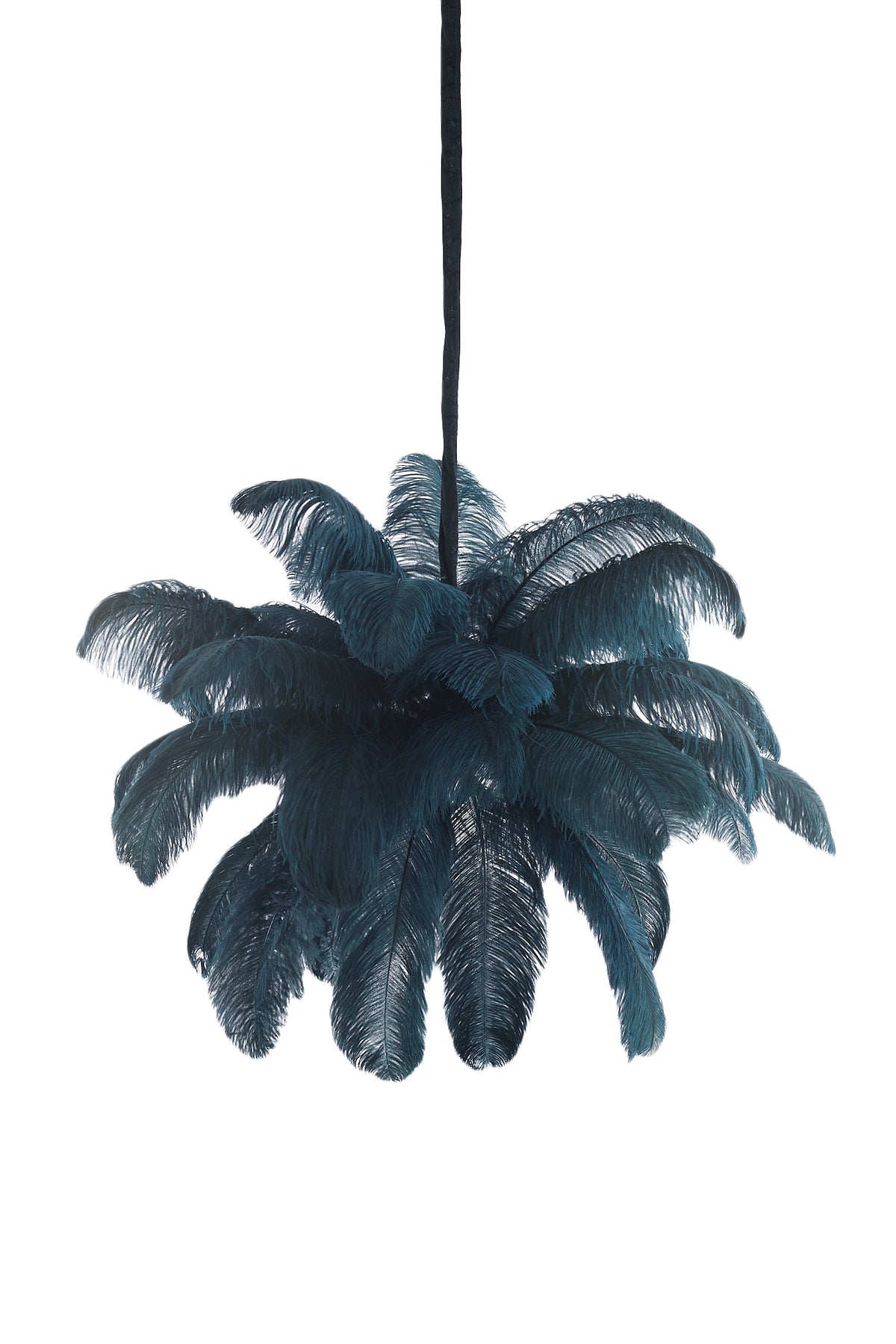 Light & Living hanglamp FEATHER - blauw - Ø80x80cm