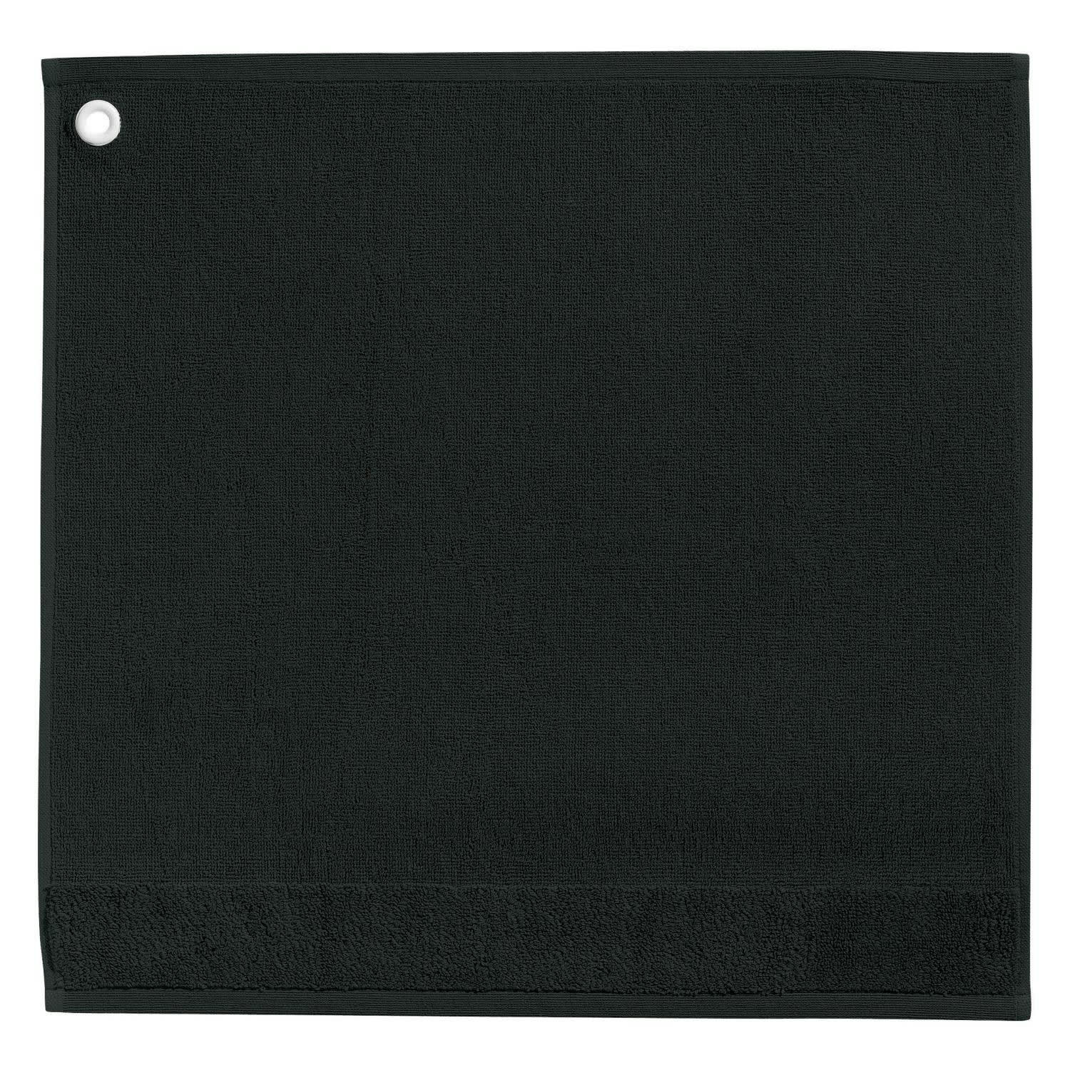 CURL - Essuie mains Œillet  en coton noir 50 x 50