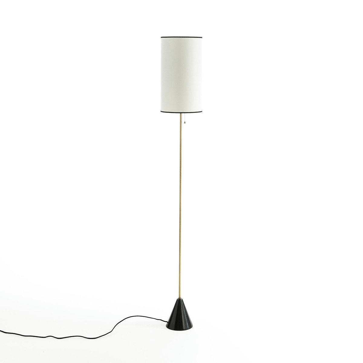 Lampadaire marbre et métal fer laiton Sophonie